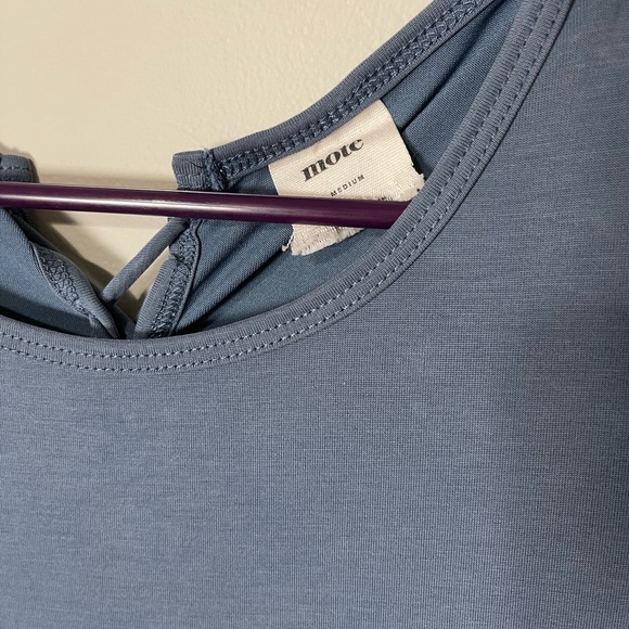 Mote NWOT Short Sleeve Hi-Low Peplum Blouse - Picture 3 of 8